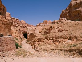 Petra · the Bab as-Siq, Mudhlim tunnel and remains of the dam