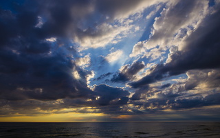 Juodkrantė · jūra, debesys, saulėlydis 4730