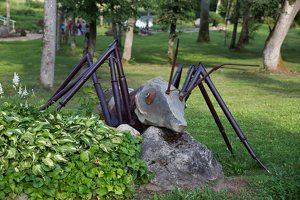 Taujėnų dvaras · parkas, skruzdės skulptūra
