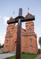 Dusetų bažnyčia · medinis kryžius3455