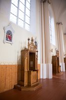 Kamajų bažnyčia · klausykla, interjeras