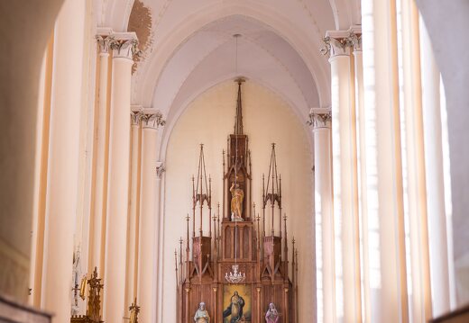 Kamajų bažnyčia · interjeras, kairioji nava, šoninis altorius